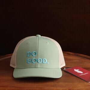 Cotopaxi Hat Kids' Do Good Trucker Green Unisex Adjust Snapback Outdoor Gorpcore